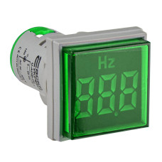 Світлосигнальна арматура з індикатором частоти серії U-ADM-Hz D22мм, квадратна, зелена