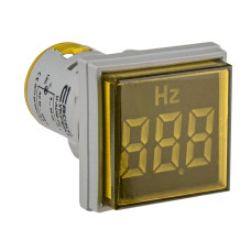 Світлосигнальна арматура з індикатором частоти серії U-ADM-Hz D22мм, квадратна, жовта
