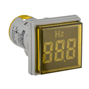 Світлосигнальна арматура з індикатором частоти серії U-ADM-Hz D22мм, квадратна, жовта