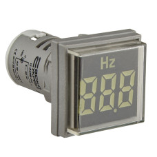 Світлосигнальна арматура з індикатором частоти серії U-ADM-Hz D22мм, квадратна, біла