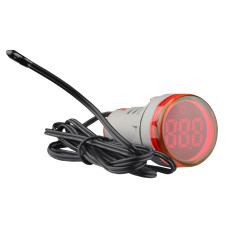 Світлосигнальна арматура з індикатором температури серії U-ADM-T D22мм, кругла, червона