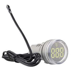 Світлосигнальна арматура з індикатором температури серії U-ADM-T D22мм, кругла, біла