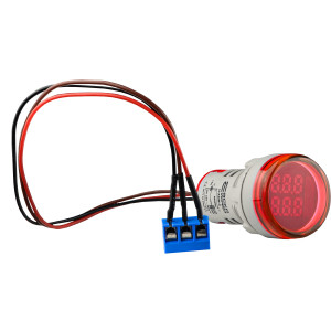 Світлосигнальна арматура з індикатором-лічильником серії U-ADM-С D22мм, кругла, червона