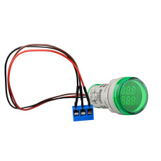 Світлосигнальна арматура з індикатором-лічильником серії U-ADM-С D22мм, кругла, зелена