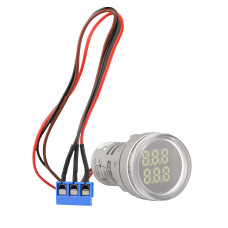 Світлосигнальна арматура з індикатором-лічильником серії U-ADM-С D22мм, кругла, біла