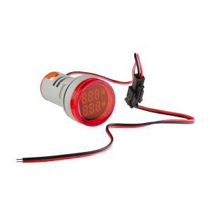 Світлосигнальна арматура з індикатором часу (год/хв) серії U-ADM-Hr D22мм, кругла, червона