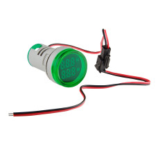 Світлосигнальна арматура з індикатором часу (год/хв) серії U-ADM-Hr D22мм, кругла, зелена