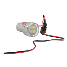 Світлосигнальна арматура з індикатором часу (год/хв) серії U-ADM-Hr D22мм, кругла, біла