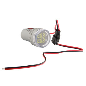 Світлосигнальна арматура з індикатором часу (год/хв) серії U-ADM-Hr D22мм, кругла, біла