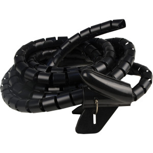 Гнучкий органайзер з кліпсою для кабелю чорний WCT-22 (3м)