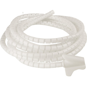 Гнучкий органайзер з кліпсою для кабелю білий WCT-12 (3м)