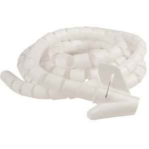 Гнучкий органайзер з кліпсою для кабелю білий WCT-22 (3м)