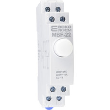 Модульна кнопка з фіксацією 2NO+2NC 230V АС МВF-22 біла
