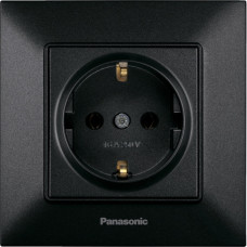 Розетка Panasonic Arkedia Slim з з/к, чорн.