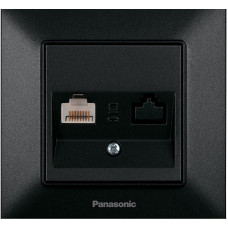 Розетка Panasonic Arkedia Slim РС RJ45 CAT6e, чорн.