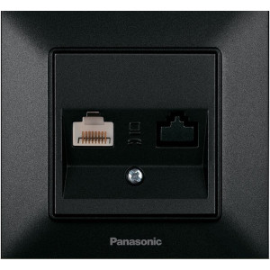 Розетка Panasonic Arkedia Slim РС RJ45 CAT6e, чорн.