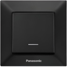 Вимикач 1кл. з підсв. Panasonic Arkedia Slim, чорн.