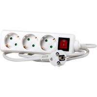 Подовжувач e.es.3.3.z.s.b 3 гнізда, 3м, з з/к, з вимикачем, baby protect