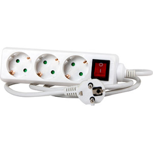 Подовжувач e.es.3.3.z.s.b 3 гнізда, 3м, з з/к, з вимикачем, baby protect