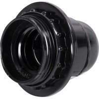 Патрон бакелітовий Е27 з гайкою, чорний