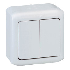 Перемикач 2-Клав. Ip44 10a Біл