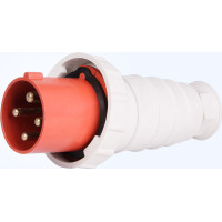 Силова вилка переносна e.plug.pro.4.63, 4п., 380В, IP 67, 63А (034)