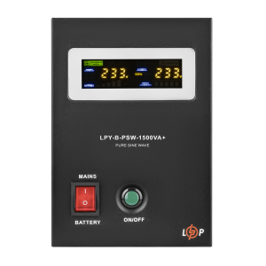 ДБЖ з правильною синусоїдою 24V LPY-B-PSW-1500VA+(1050Вт) 10A/15A