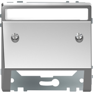 Центральна накладка з нахилом, нержавіюча сталь, Merten System Design D-Life, Schneider Electric MTN4540-6036