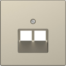 Центральна накладка для подвійної розетки  RJ45, Сахара, Merten System Design Schneider Electric MTN4522-6033