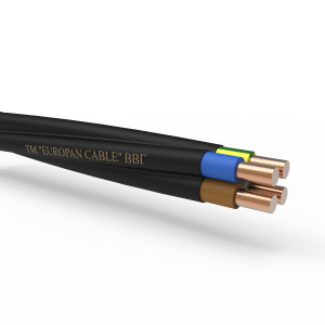 Кабель ВВГ-0,66 3х6,0+1х4,0 силовий мідний EUROPAN CABLE