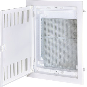 Щит металопластиковий ECG28 MEDIA-I (перф.панель, перф.метал.білі дверцята)