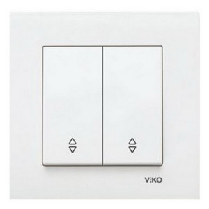 Вимикач VI-KO Karre білий 2кл прохідний ( 90960017 )