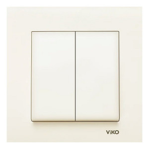 Вимикач VI-KO Karre кремовий 2кл ( 90960102 )