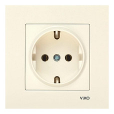 Розетка VI-KO Karre кремова 1-на з заземленням ( 90960108 )