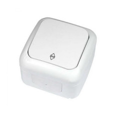 Вимикач VI-KO Palmiye білий 1кл прохідний накладний IP54 (90555404)