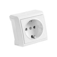 Розетка VI-KO Vera біла 1-на накладна з заземленням (90681008)