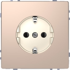 Розетка 16А з заземляючим контактом без шторок, Шампань, Merten,   D-Life Schneider Electric  MTN2301-6051