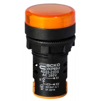 Сигнальна арматура AD22-22DS жовта 380V АC