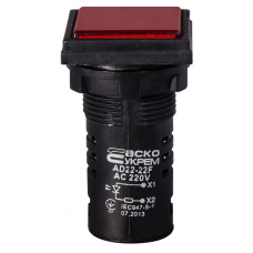 Сигнальна арматура AD22-22F червона 220V АC