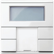 2-Кнопковий вимикач з терморегулятором, полярно білий,  System M Merten  Schneider Electric  MTN6212-0319
