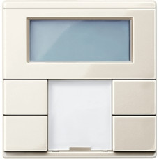 2-Кнопковий вимикач з терморегулятором, бежевий, Merten System M Schneider Electric  MTN6212-0344
