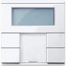2-Кнопковий вимикач з терморегулятором , активно-білий, Merten, System M, Schneider Electric  MTN6212-0325