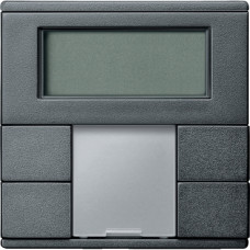 2-Кнопковий вимикач з терморегулятором , антрацит,System M,  Merten  Schneider Electric  MTN6212-0414