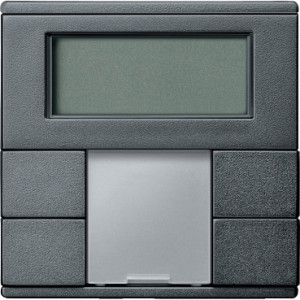 2-Кнопковий вимикач з терморегулятором , антрацит,System M,  Merten  Schneider Electric  MTN6212-0414