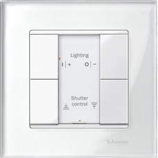 2 кнопковий вимикач PLUS, полярно білий, глянцевий, KNX,  Merten, Merten, Schneider Electric  MTN617219