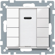 4 кнопковий вимикач PLUS з ІЧ-прийомником, полярно білий, глянцевий, KNX, Merten,  Schneider Electric  MTN617519
