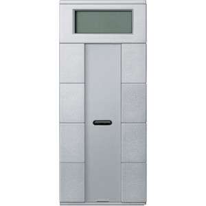 4 кнопковий вимикач  PLUS  з терморегулятором, Алюміній 	
KNX, Merten Schneider Electric MTN6214-0460