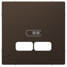 Центральна накладка для USB механізму 2,1А, мокко, D-Life Merten, Schneider Electric MTN4367-6052