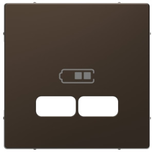 Центральна накладка для USB механізму 2,1А, мокко, D-Life Merten, Schneider Electric MTN4367-6052