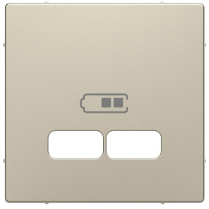 Центральна накладка для USB механізму 2,1А, сахара,  D-Life Merten, Schneider Electric MTN4367-6033